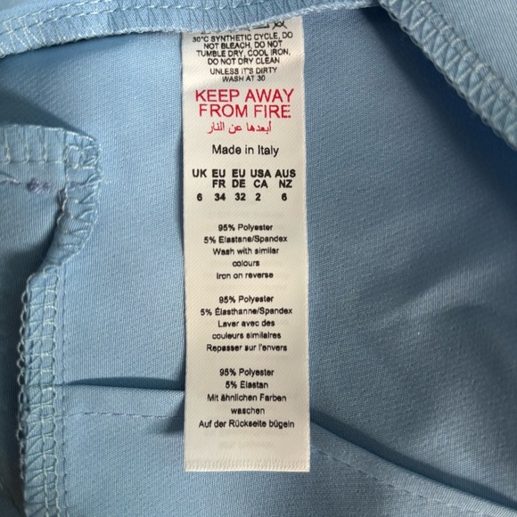 PrettyLittleThing Light Blue Halter Vest Style Tank Top Size 2 - Picture 8 of 8